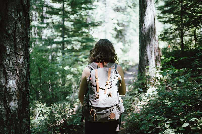 woman hiking